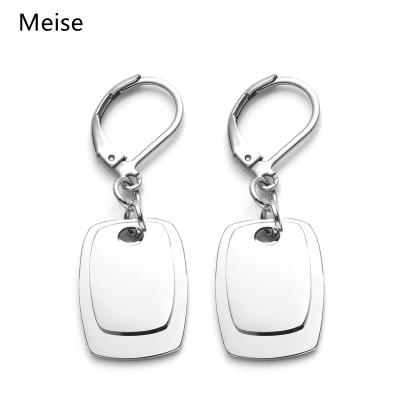 China Other Yiwu Coqi Personality Square Stainless Steel Simple Dangling Earrings MS0129 for sale