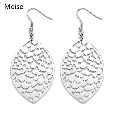 China Other Yiwu Coqi MS0127 Fashion Retro Leaf Earrings Stainless Steel Stud Earrings for sale