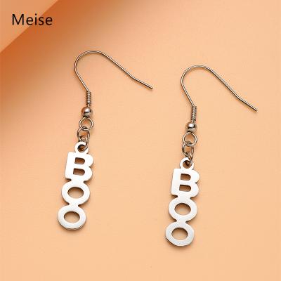 China The Other Yiwu Coqi MS0124 Halloween Funny Earrings BOO Earrings Stainless Steel for sale