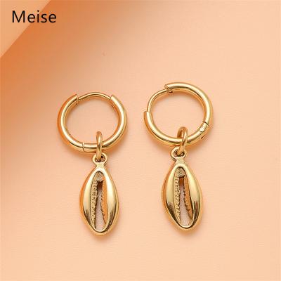 China Other Yiwu Coqi All-match Personality Temperament Earrings Stainless Steel Shell Dangle Earrings MS0114 for sale