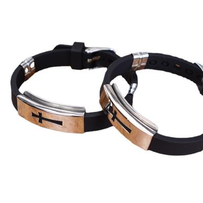 China Yiwu Coqi LMY481 Stainless Steel Casual/Sporty Cross Bracelet for sale