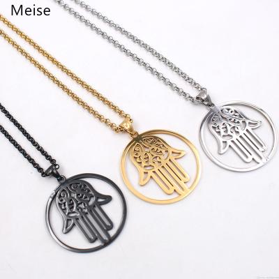 China Yiwu Coqi Stainless Steel Jewelry Hamsa Hand Casual/Sporty Necklace for sale