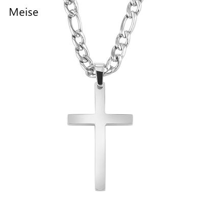 China Yiwu Coqi XX0022 Stainless Steel Cross Pendant Jewelry Fashion Chain Necklace Casual/Sporty Jewelry Gift for sale