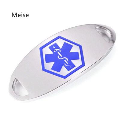 China Yiwu antique Coqi LMY234 engraving medical tag for women stainless steel medical tag for sale