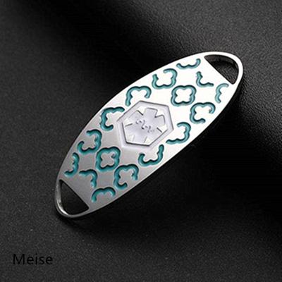 China Yiwu Coqi ZZ6 Curved Comfort Antique Design Free Customize Engraved Medical Tag Stainless Steel Medical Tag for sale