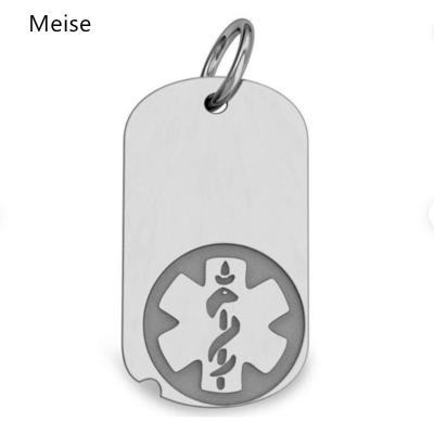 China Yiwu Coqi ZZ17 Dog Tag Pendant Stainless Steel Antique Medical Tag for sale