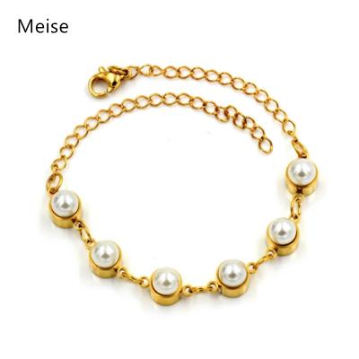 China Other Yiwu Coqi stainless steel beads goldtone bracelet for sale