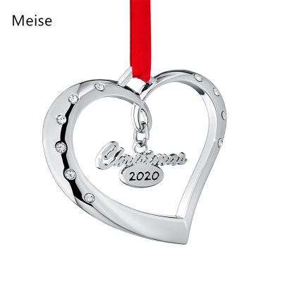 China Stainless Steel Yiwu Coqi AN0339 Heart Ornament Stainless Steel Christmas Hanging Ornament for sale