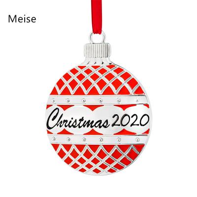 China Yiwu Coqi AN0340 Stainless Steel Holiday Ornament Ball Decoration Engraved Stainless Steel Christmas Ornament for sale