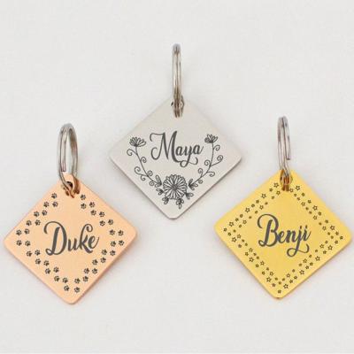 China Yiwu Coqi Antique Personalized Stainless Steel Dog Tag Name ID Tag Custom Made Dog for sale