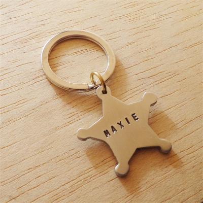 China Yiwu Coqi Antique Stainless Steel Engraved Custom Stamped Front Name ID, Personalized Phone Back Dog Tag for sale