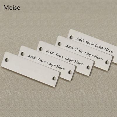 China Yiwu Coqi antique stainless steel jewelry tag, custom hot stamping name and logo garment tags for sale