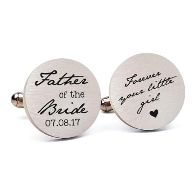 China Custom Stainless Steel Yiwu Coqi Wedding Personalized Cufflinks for sale