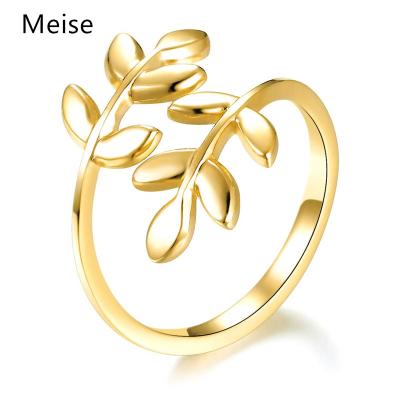 China Yiwu Coqi Silver Rose Gold Plated Leaves Adjustable Stainless Steel Casual Gold Plated Jewelry / Sporty for sale