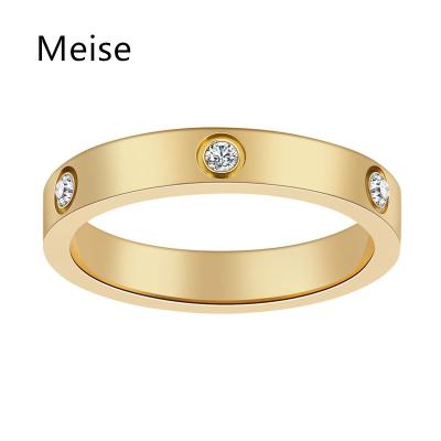 China Yiwu Coqi Love Friendship Ring Wedding Band Birthday Present Glod Stainless Steel Casual/Sport Ring for sale