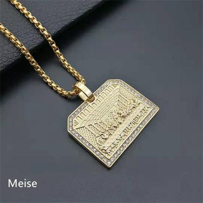 China Hiphop Yiwu Coqi ZZ410 Stainless Steel Gold Plated Rhinestone The Last Supper Hip Hop Pendant for sale