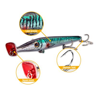 China ABS New Arrival Plastic Saltwater Fishing Lure Floating Bass Artificial Groundbait Snap Bait PESCA Unpainted Lure for sale