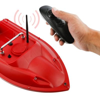 China Red Good Quality Bait Boat ABS Hulls 9600m AH Big Battery RC Fishing Boat With Dual Motor Nest Bait Boat For Fishing 50*27*18cm for sale