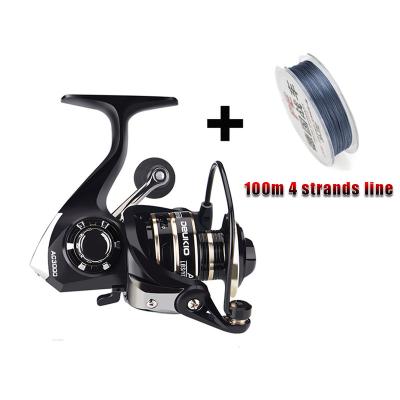 China Alu Alloy Steel Sea Fishing Reel Good Quality Trolling Spinning Reel with 100m Braided Line 4 Strands PE Combo Set of Fishing Tackle for sale