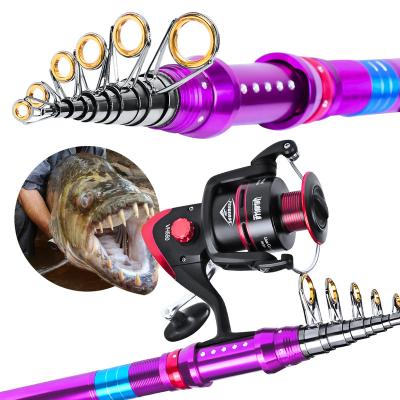 China High Quality Carbon Fiber Fishing Tackle Mini Steel Hard Portable Fishing Tackle Combo Adjustable Fishing Set For Outdoor Sports for sale