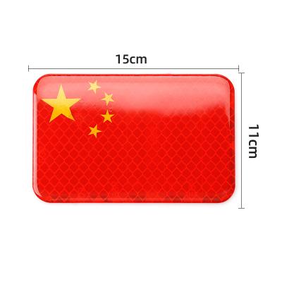 China Bling Bling Crystal China Flag Chinese Reflective Stickers Ukraine Weatherproof UV Resistant Africa Warning Reflective Sticker Glow In The Dark for sale