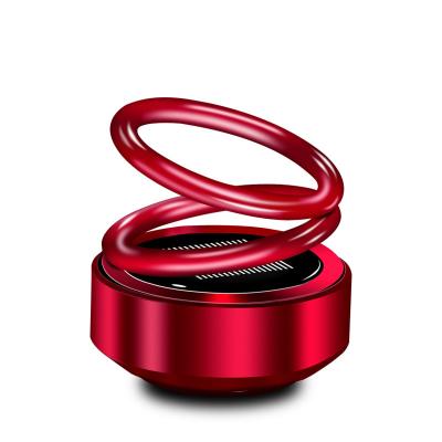 China Eco-Friendly Solar Dual Ring Rotating Suspension Solid Perfume Car Air Vent Purifier Freshener For Car Aromat Interior Accessories for sale