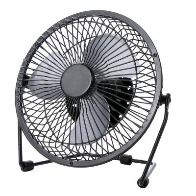 China 2020 Car On Sale 2.5W High Speed ​​Portable Metal USB 6 Inch DC 5V Antique Desktop Fans With 3 Metal Blade And Non-slip Feet for sale