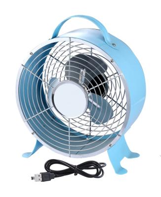 China 2020 Hot Sale Car 6 Inch 22 Cm Diameter 3 Metal Blade BLDC Retro 5V USB MINI Motor Desktop Fan For Dorm Office Used for sale