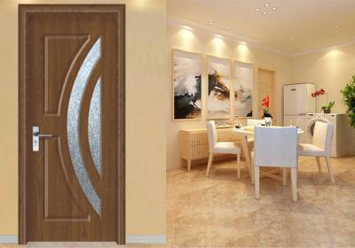 China Interior Frosted Glass MDF Wood Doors Bedroom Maximum Height 2350mm Office Building for sale