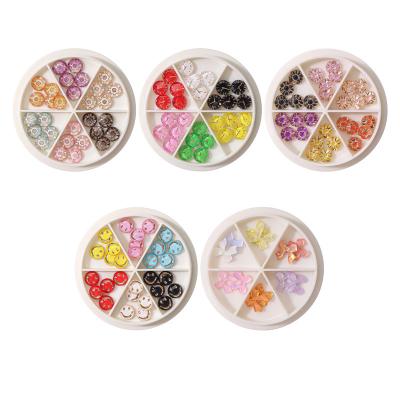 China Easy Apply Hot Selling 3D Resin Nail Decorations Nail Rhinestones Jewelry DIY Nail Charms for sale