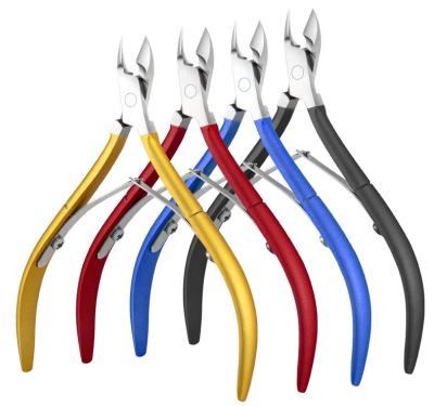 China Easy Apply 8 Colors Hot Selling Dead Nail Cuticle Scissors Stainless Steel Skin Nail Clipper Tools for sale