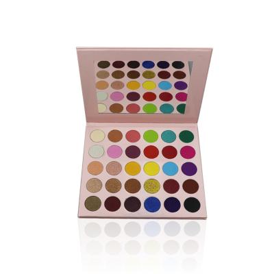 China Small MOQ Eyeshadow Makeup Private Label Waterproof High Quality Pink Palette for sale