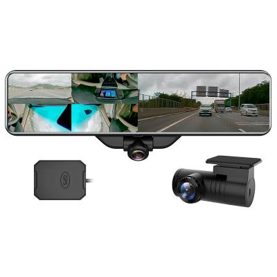 China NIGHT VISION 11.88 Inch Dual Lens Car DVR Rear View 360 Degree Panoramic Fisheye for sale