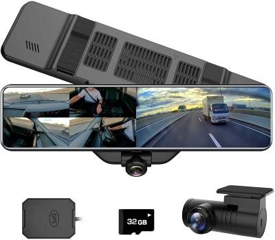 China NIGHT VISION Driving Recorder 11.88 Inch IPS Touch Screen 360 Degree Panoramic Dual Dash Cam Car DVR Parking Monitor for sale