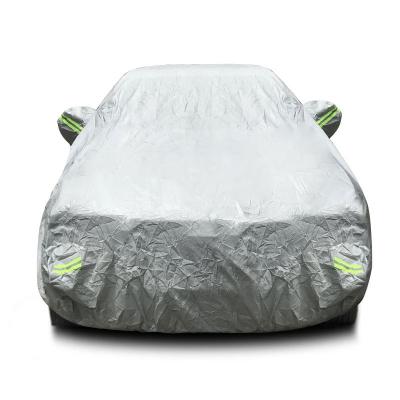 China Custom business car cover LOGO sunscreen sunshade reflective car brand cotton car cover for sale