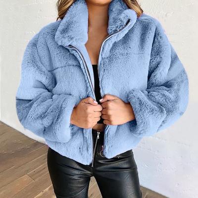 China new arrived Anti-wrinkle winter autumn cashmere cardigans plus size women's coats and jackets for women solid color fur plush warm coat 2022 for sale