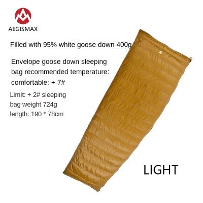 China AEGISMAX Ultralight/Warm Adult Outdoor Ultralight Splice/Goose Down Envelope Warm Sleeping Bag For Camping And Hiking for sale