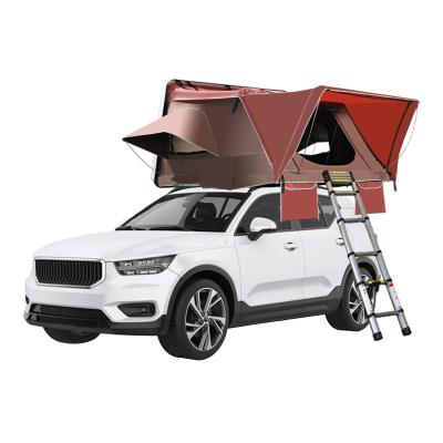 China Straight Tether Type Car 3-4 People Outdoor Self-Propelled Auto Flip Car Roof Top Tent Straight Top Tent for sale