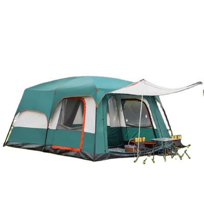 China OEM Large Space China Custom Straight Bracing Type 6 8 10 12 Person Folding Camping Tent Price Sunshade Tent for sale