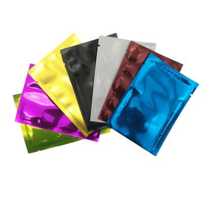 China 2021 New Logo Moisture Proof Customizable Noise Blue Yellow Aluminum Foil Storage Flat Bag for sale