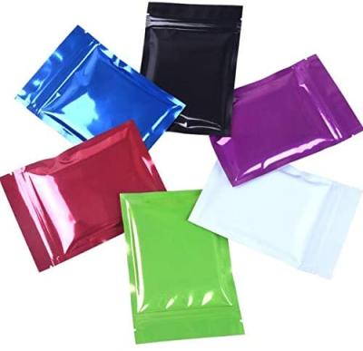 China Colorful Moisture Proof Vacuum Aluminum Foil Self Seal Packaging Bags Resealable Mylar Bags Smell Proof Pouch for sale