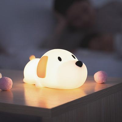 China New Cartoon Decoration Small Dimmable Creative Animal Silicone Timer Baby Beside LED Night Light For Kids for sale