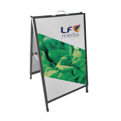 China New Design Mordern Metal Sidewalk Sign A Frame Sidewalk Drinking Real Estate Sign Board for sale