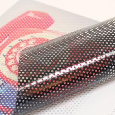 China Custom Waterproof+Eco-friendly Printing One Way Self Adhesive Perforated Vision Vinyl Film for sale