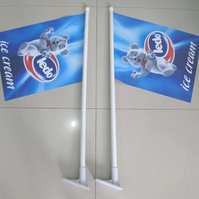 China Waterproof Custom Printing Workshop Double Sides PVC Wall Mount Front Flag for sale