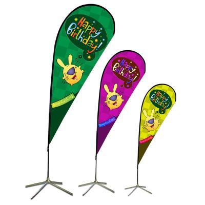 China Waterproof Outdoor Flight Roll Up Flag Printing Advertising Tear Resistant Feather Flag For Display for sale