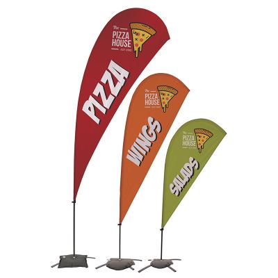 China 15ft Waterproof High Quality Teardrop Flying Flag Banner Custom Advertising Flag for sale