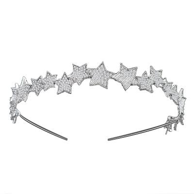 China Bridal Princess Wedding Stars Crowns Zinc Alloy Wholesale Rhinestone Hair Headpiece Pageant Princess +Rhinestone Meiduo for sale