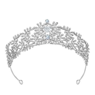 China +Rhinestone Zinc Alloy Meiduo Europe And The United States Zircon Heart Rhinestone Beauty Queen Bridal Crowns for sale