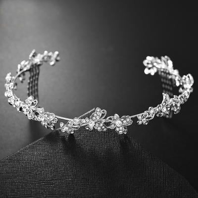 China Luxury Bridal Bridal Princess Crowns Tiara Crown Meiduo Wholesale Rhinestone Headpiece Hair Accessories Butterfly Tiaras for sale